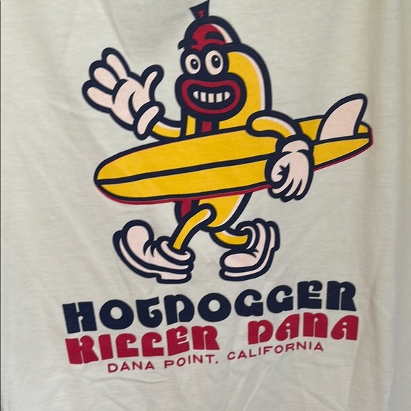 Hotdogger Killer Dana yellow tshirt sz med NWOT - Picture 2 of 4